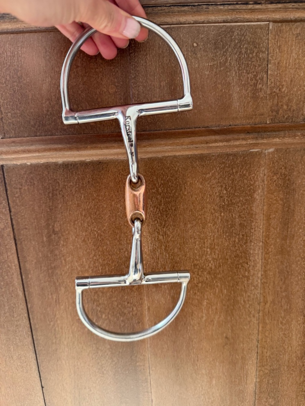 korsteel D ring snaffle bit 5” with copper roller